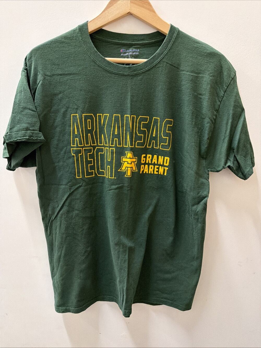 Arkansas Tech University Grand Parent Adult T-Shirt Size L Green